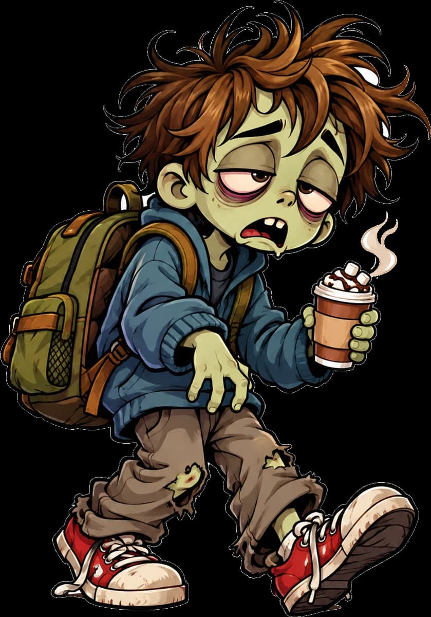 Motiv na třídní triko: Pondělní zombie